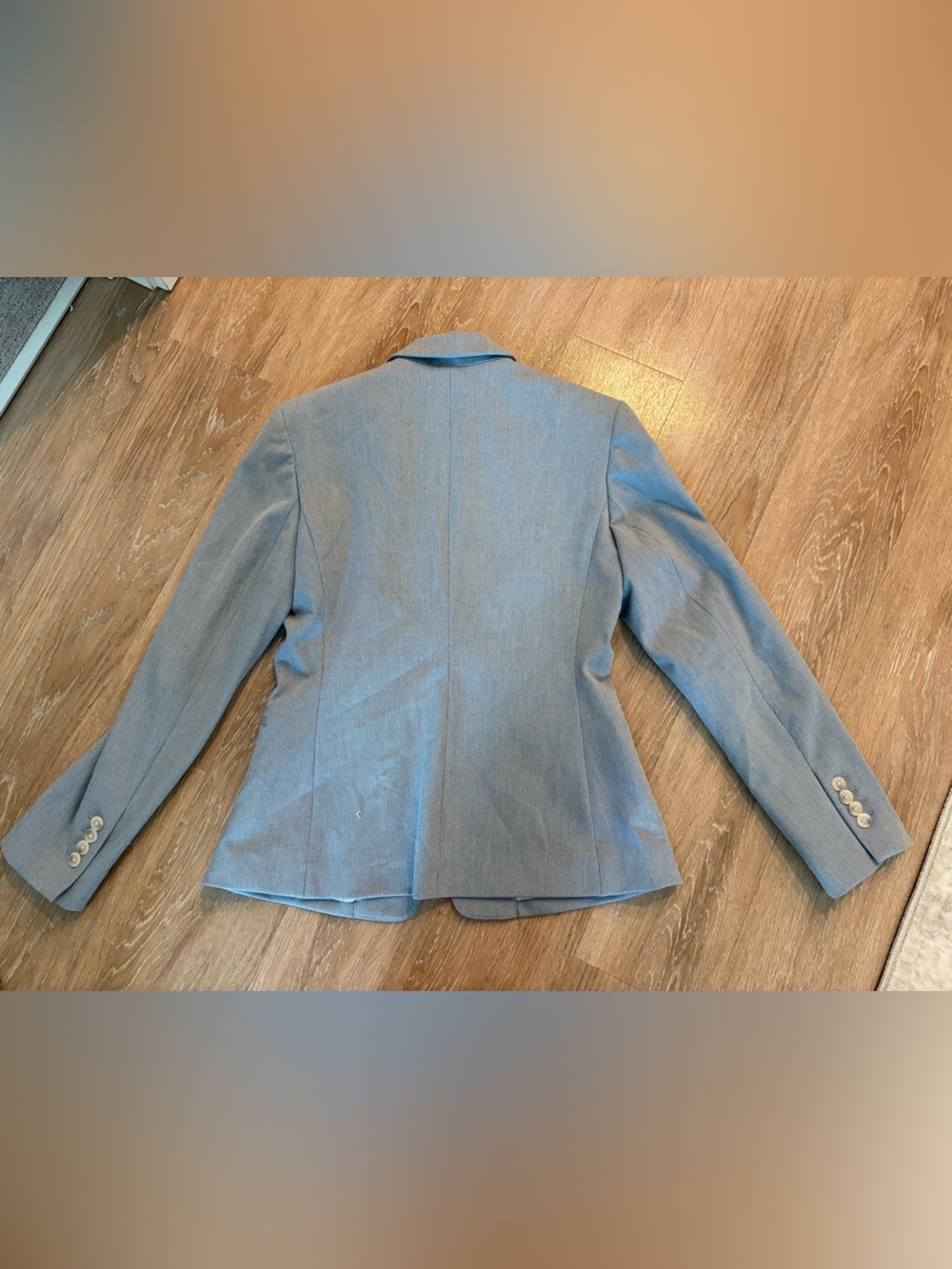 Express Light Blue Single-Button Women's Blazer - Picture 3 of 3